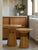 Toffee gm side table in stained rattan and glass top by popus editions. Dimensions: ø 60 x h 65 cm. Materials: tinted...
