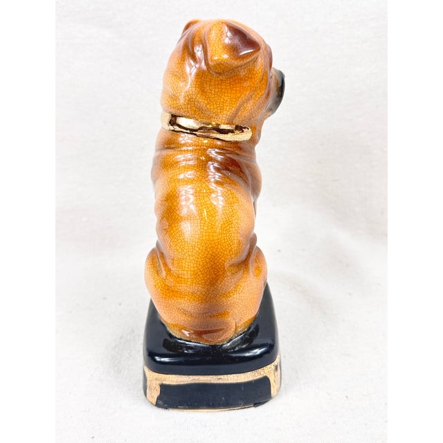 Vintage 1970s Takahashi San Francisco Ceramic Shar Pei Dog Figurine Bookend - Single For Sale - Image 4 of 10