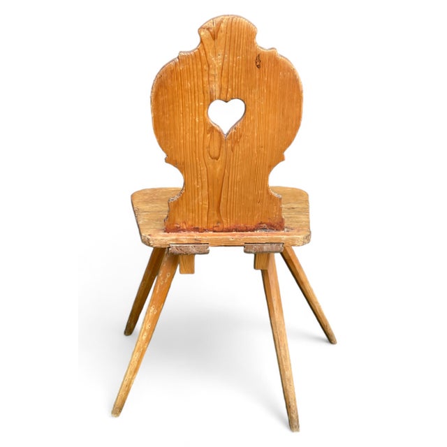 Mid 19th Century Blonde Fir Chair, 1850s For Sale - Image 5 of 12
