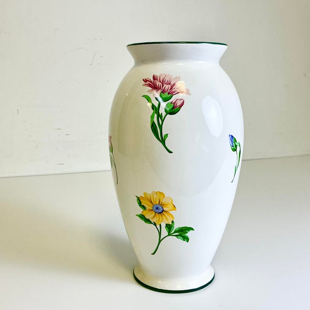 1990s 1996 Vintage Portuguese Hollywood Regency Tiffany & Co Porcelain Vase For Sale - Image 5 of 18
