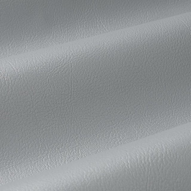 Transitional Sample - Schumacher Vegan Leather Indoor/Outdoor Fabric In Silver Metallic For Sale - Image 3 of 5