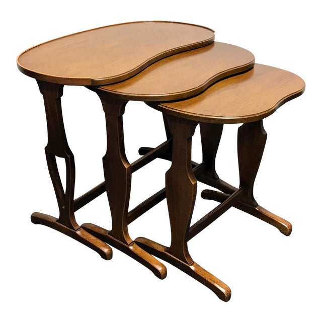 HENREDON Folio One Walnut Nesting Tables Set of 3 Chairish