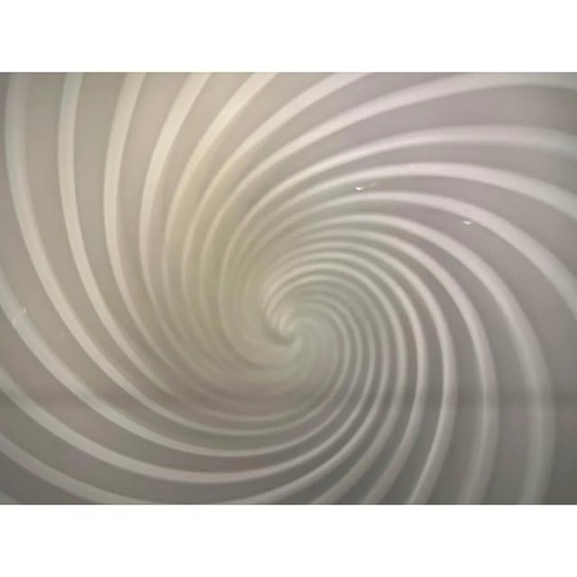 Italian Milky-White Swirls Murano Glass Wall Sconce by Simoeng For Sale - Image 6 of 8