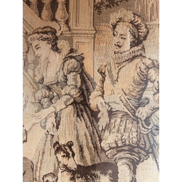 Wood Framed Antique European Woven Tapestry Textile For Sale - Image 7 of 16