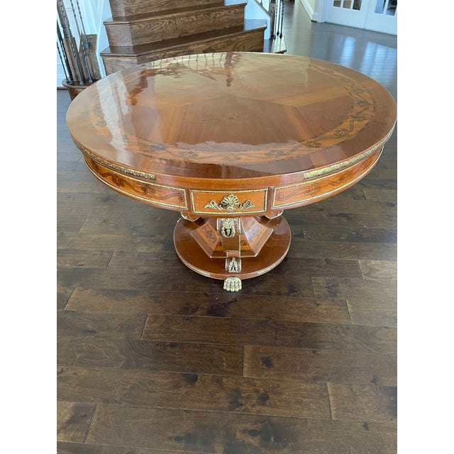 Wood Entrance Center Table Antique Style Italian Empire For Sale - Image 7 of 7