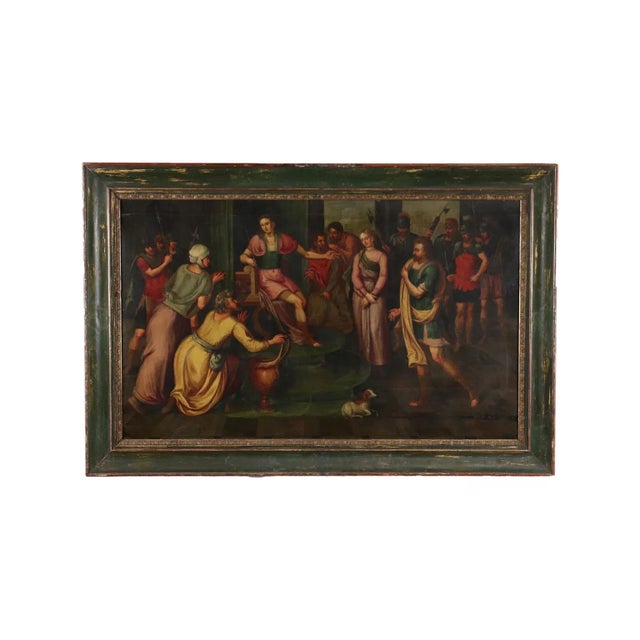 La Continenza di Scipione, 17th-century, Oil on Panel, Framed For Sale - Image 14 of 14
