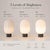 2020s Aloadecor Modern Opal Glass Cordless Rechargeable Table Lamp Unique/Statement Dimmable Led Bedside Lamp For Sale - Image 5 of 12
