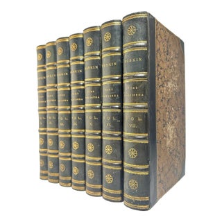 Late 19th Century Illustrated Volume Set, John Ruskin's for Clavigera - 7 Books For Sale