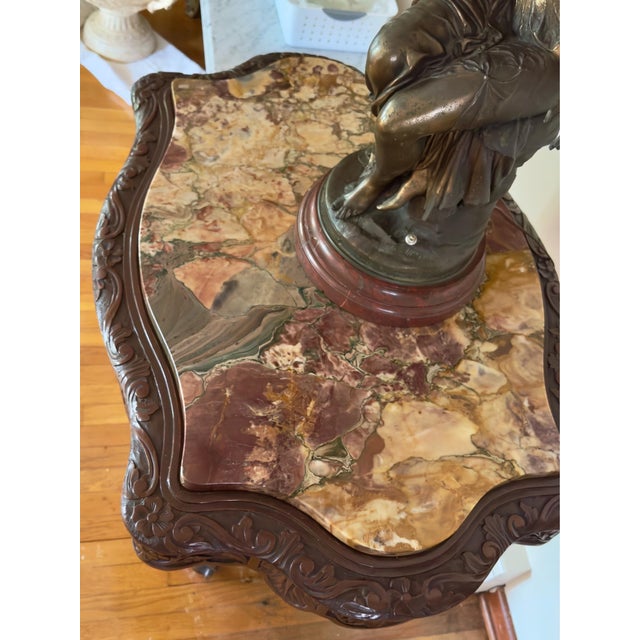 Antique Victorian Rococco Revival Parlor Table For Sale - Image 10 of 10
