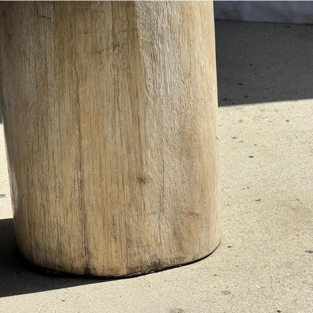 Oval White Petrified Wood Side Table, 1980s For Sale - Image 18 of 18