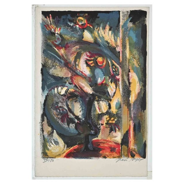 Jean Joyet, Abstract Composition, Lithograph, 1950s For Sale