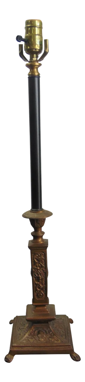 John Richards Classical Style Bronze Candlestick Lamp