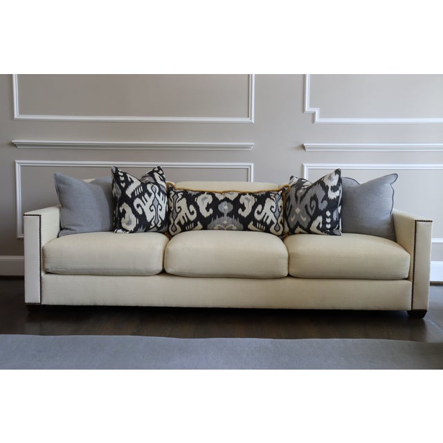 Textile Ivory Baker Sofa For Sale - Image 7 of 8