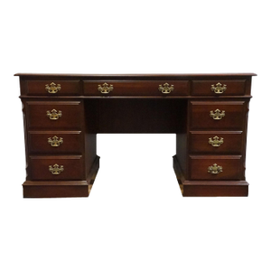 Pennsylvania House Solid Cherry Traditional Style 54" Double Pedestal Office Writing Desk 12-1303
