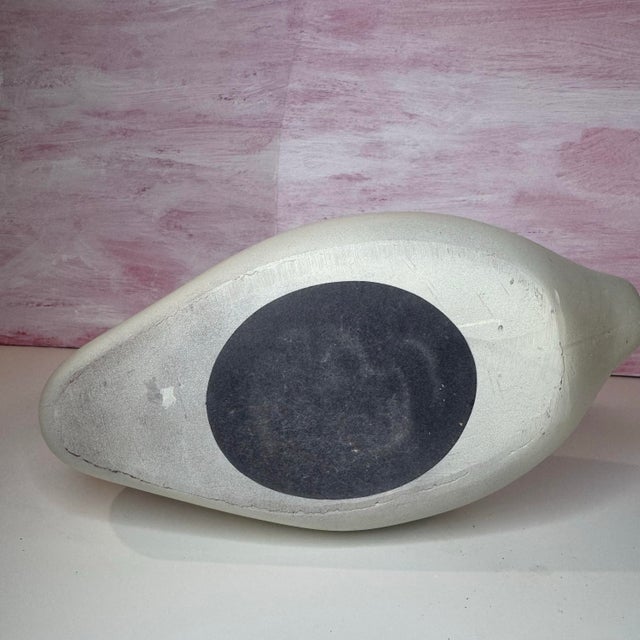 Folk Art Beautiful Vintage Swan Decoy Glass Eyes Country Folk Art Decor 8”x10” For Sale - Image 3 of 7