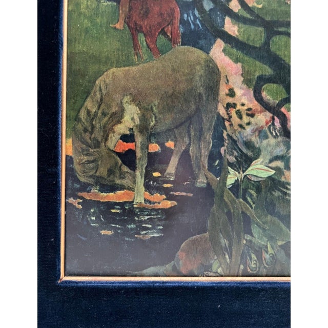 Mid-Century Modern 1950s Framed Paul Gauguin Print of Horserider in a Jungle For Sale - Image 3 of 9