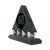 1980s Triangular Black Splatter Paint Desk Clock For Sale In New York - Image 6 of 7