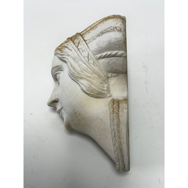 Antique White Vintage Plaster Reproductions of 4 Heads From the Wawel Collection, Poland - Set of 4 For Sale - Image 8 of 17