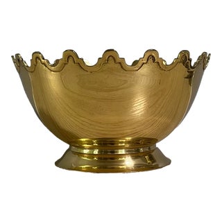 1990s Footed Brass Bowl For Sale