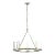 Thomas O'Brien for Visual Comfort Signature Jeffery Medium Ring Chandelier in Polished Nickel with White Glass For Sale