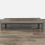Features a low-profile, with a slatted top and constructed of weathered teak. Brand: Restoration Hardware. Model: Aegean....