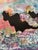 Echoes of What the Mountains Knew Watercolor, acrylic, mulberry paper, liquid nails, tar paper, on Yupo wood panel canvas...