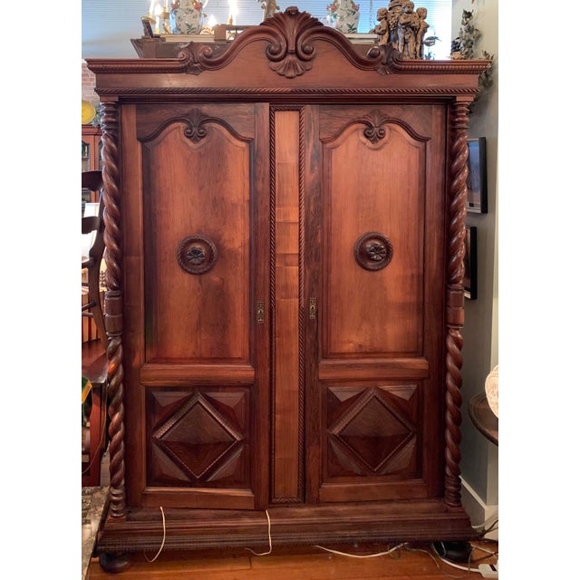 Antique Spanish Armoire For Sale - Image 9 of 12