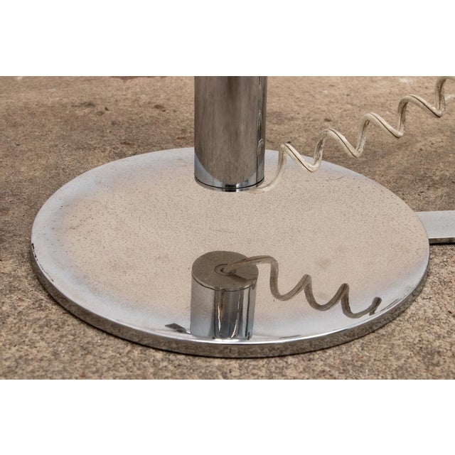 Italian Table Lamp in Chrome with Glass, 1960s For Sale - Image 4 of 16