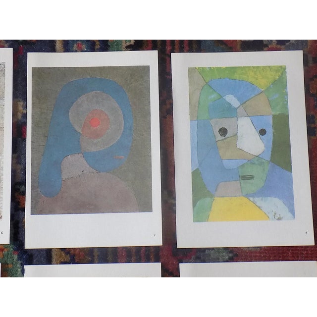 Vintage Mid 20th Century Diminutive Modernist Abstract Paul Klee Masks & Figures Lithographs - Set of 15 For Sale In Cincinnati - Image 6 of 12