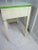 Stanley Furniture 1970s Vintage Mid Century Desk by Stanley Four Drawer Ivory and Green For Sale - Image 4 of 12