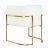 Transitional Giselle Cream Velvet Dining Chair with Gold Frame For Sale - Image 3 of 7