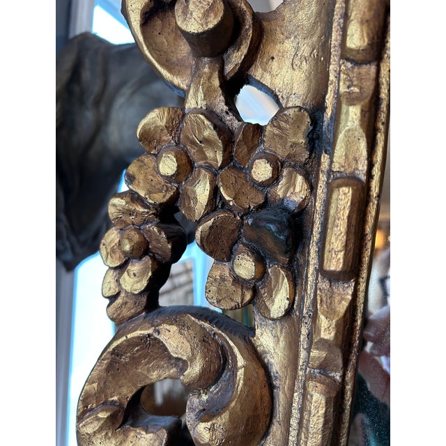 Mid 19th Century Italian Antique Giltwood Mirror For Sale - Image 5 of 10
