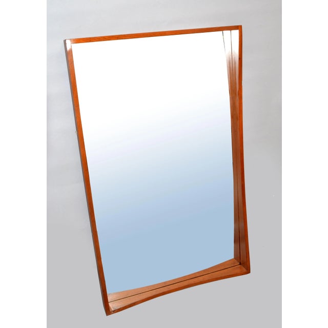 Pedersen & Hansen Scandinavian Modern Rectangle Dovetailed Teak Wall Mirror 1960 For Sale - Image 12 of 12