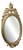 Vintage French Ornate Oval Wall Mirror with Gold Finish For Sale