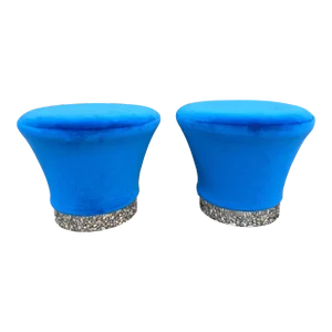 Pair of 1970s Pierre Paulin Style Mushroom Ottomans