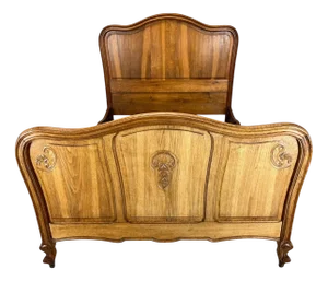 Antique French Bed Frame with Headboard