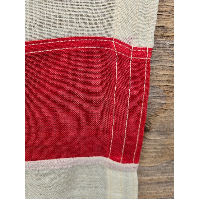 Vintage 48 Star American Flag Cotton Sewn Wwii Wwi & Korea Americana Banner 46 X 74 For Sale - Image 10 of 17