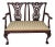 1940s Carved Chippendale Settee For Sale