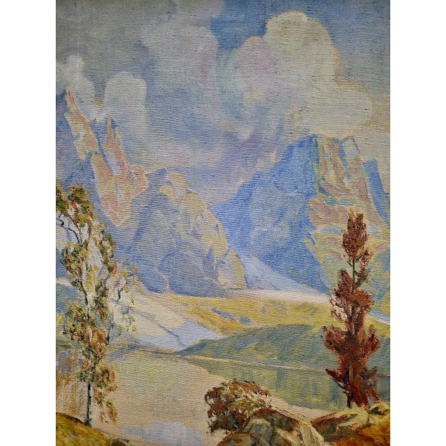 Mid 20th Century A Western Mountain Scene by Courtney L. Miles (1887-1975) For Sale - Image 5 of 8