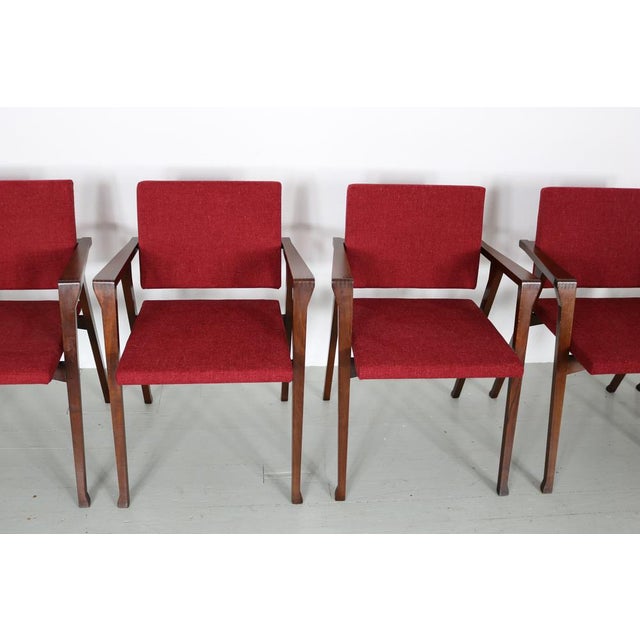 Model Luisa Armrest Chairs by Franco Albini for Poggi, Pavia Italy, 1955, Set of 6 For Sale - Image 18 of 18