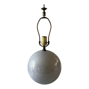 Vintage Spherical Ceramic Robins Egg Blue Table Lamp