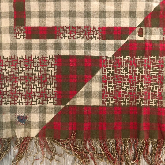 Antique Scottish Wool Throw For Sale In Los Angeles - Image 6 of 12