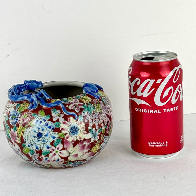 Chinese Famille‑Rose Brush Pot With Applied Blue Dragons, Guangxu Mark — Late Qing / Early Republic, 5" For Sale - Image 13 of 13