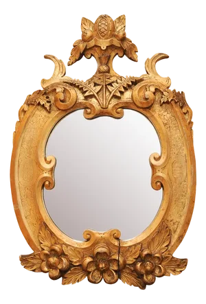 Antique Gilt Wooden Wall Mirror, 1800s