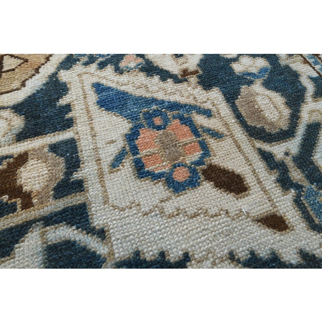 Persian 1970s Vintage Persian Handmade Wool Cotton Brown Area Rug For Sale - Image 3 of 11