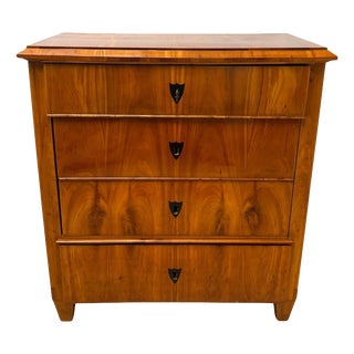 Biedermeier Ebonized Chest of Drawers in Cherry Veneer, South Germany, 1830 For Sale