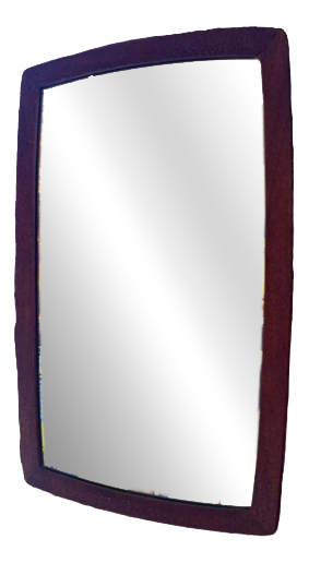 Vintage Teak Mirror, Denmark, 1960