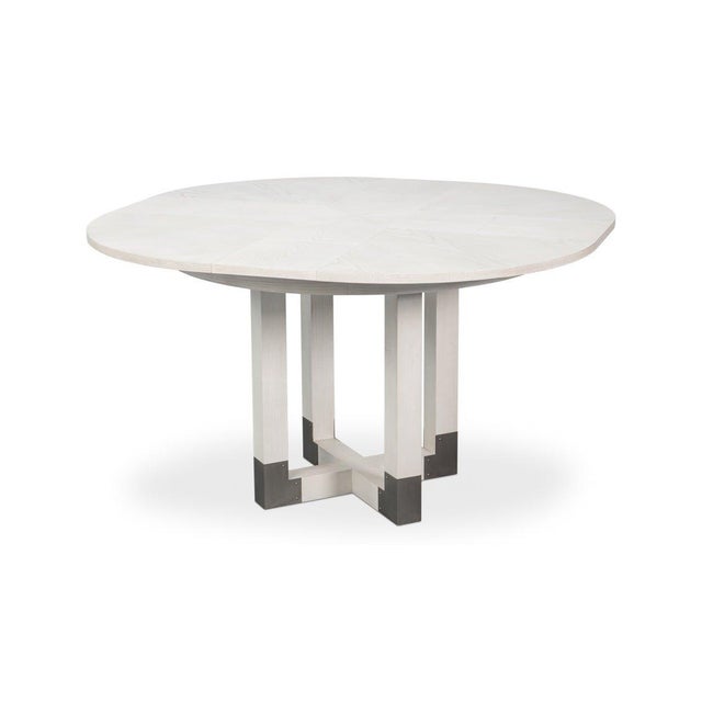 Mid-Century Modern Small White Dining Table For Sale - Image 3 of 13