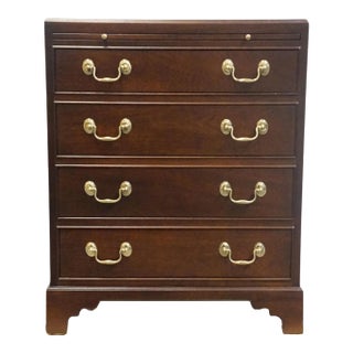 High End Solid Mahogany Traditional Style 25" Chairside Chest / Accent End Table For Sale