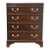 High End Solid Mahogany Traditional Style 25" Chairside Chest / Accent End Table For Sale